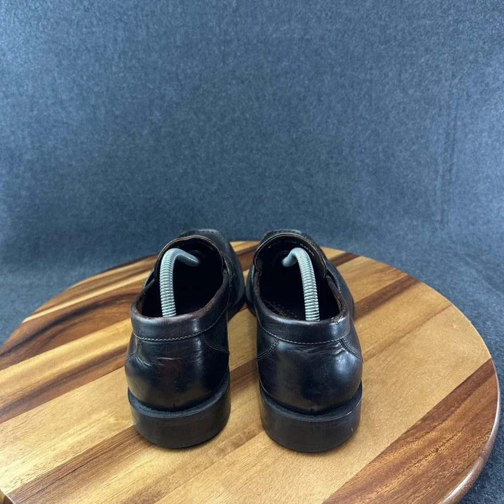 G.H. Bass Theo Mens Dark Brown Leather Penny Loafers Brazil Size 10M RM35